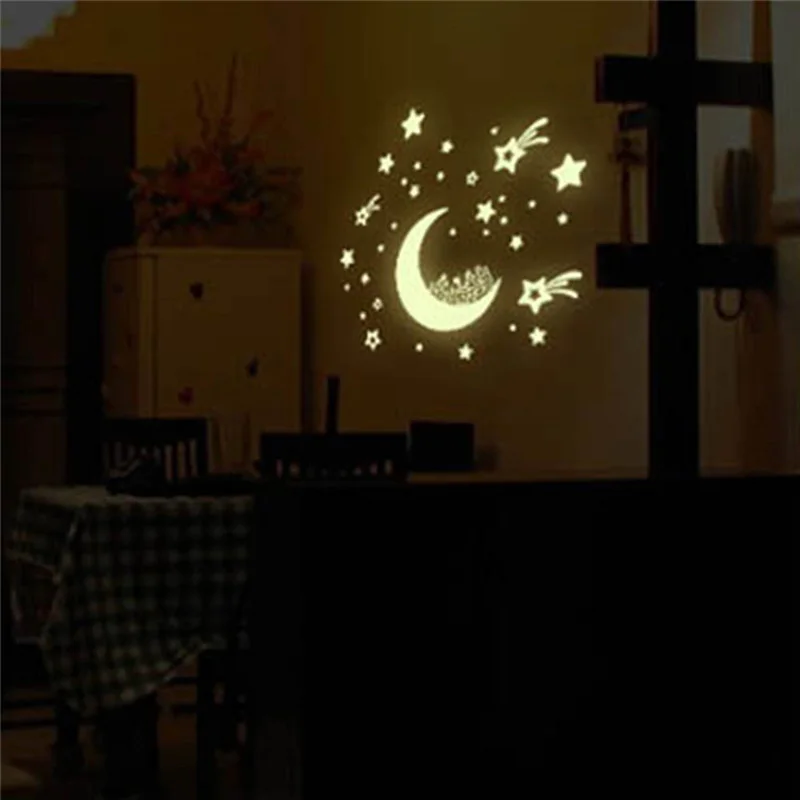 Moon Star House наклейка романтическая Современная новая модная светящаяся в темноте