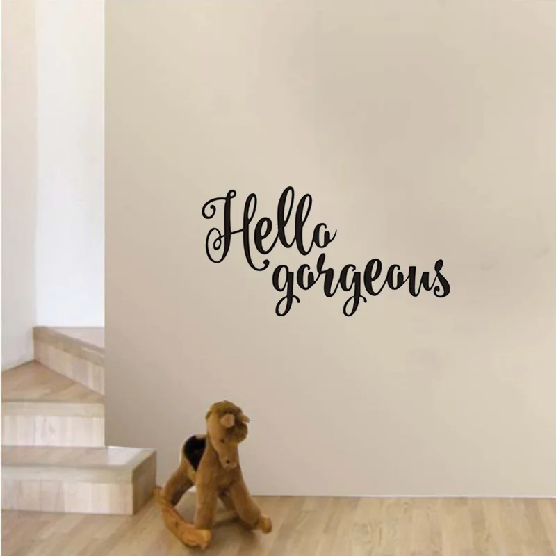 Hello Великолепная Наклейка на стену Мотивационная Цитата Съемная вдохновляющие