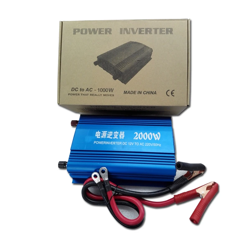 KLW Пиковая Мощность 2000 Вт Изменить Синусоида Инвертор Автомобиля DC 12 В в