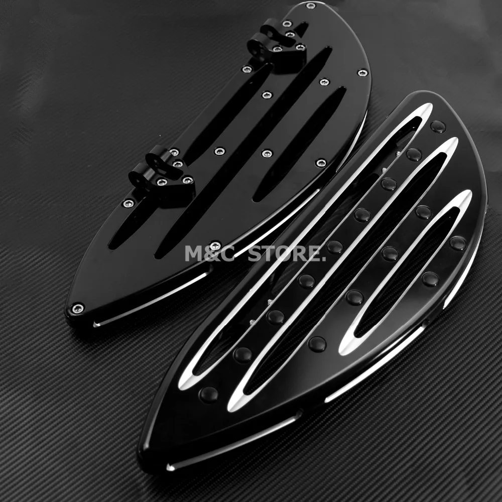 Мотоцикл Черный Драйвер Натяжные Половые доски Подножка Для Harley Touring Street Road Glide King