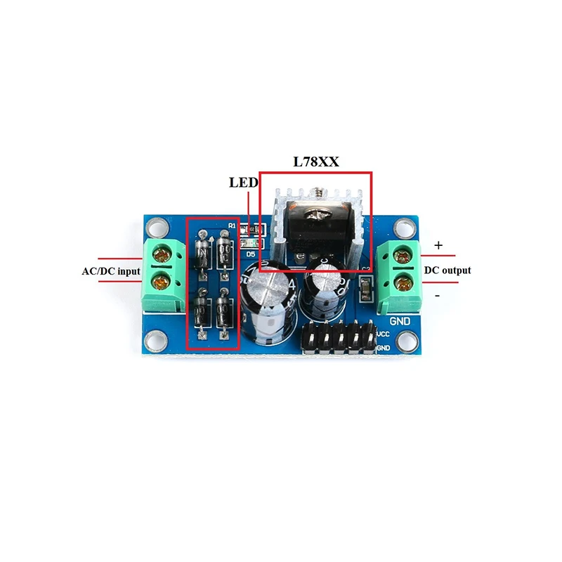LM7809 DC/AC три терминала регулятор напряжения модуль питания 9V выход Макс