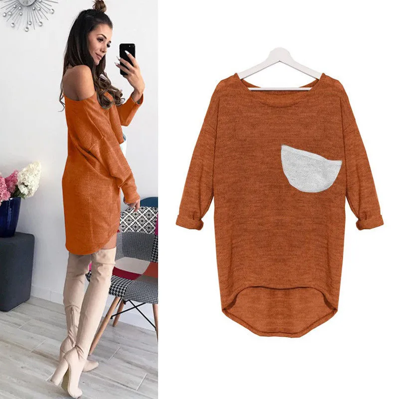 Женский трикотажный свитер с открытыми плечами осенне-зимний 2017 | Женская одежда