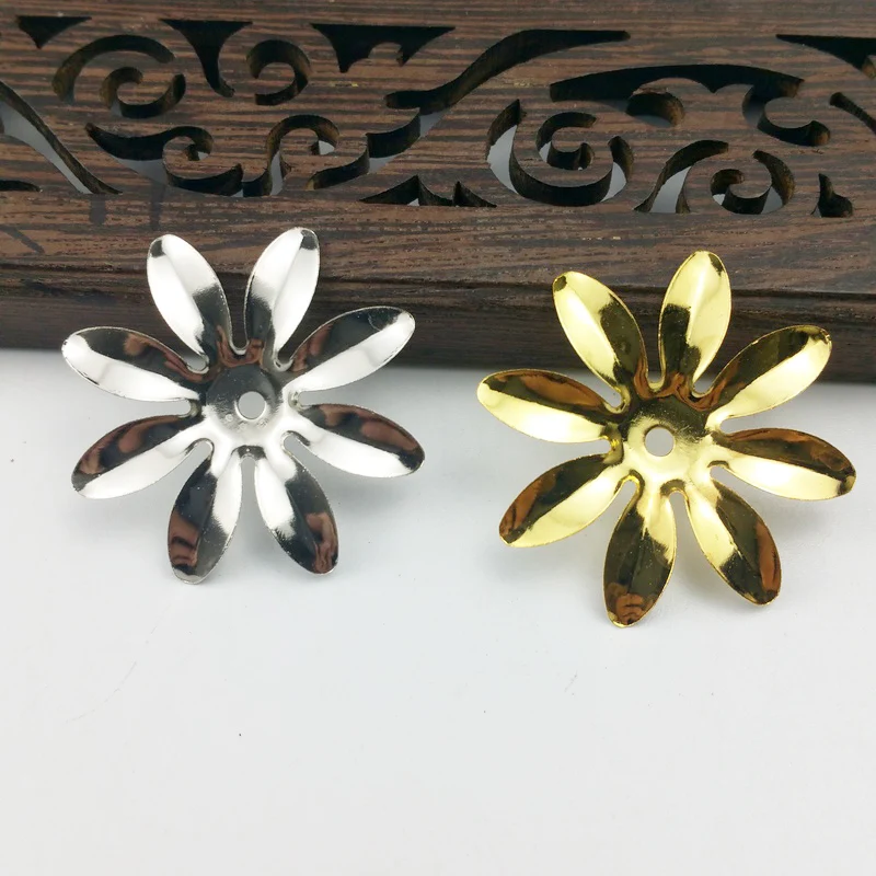 

20pcs 28mm Filigree flower Wraps Metal Charms For Embellishment Scrapbook DIY Jewelry Metal Craft