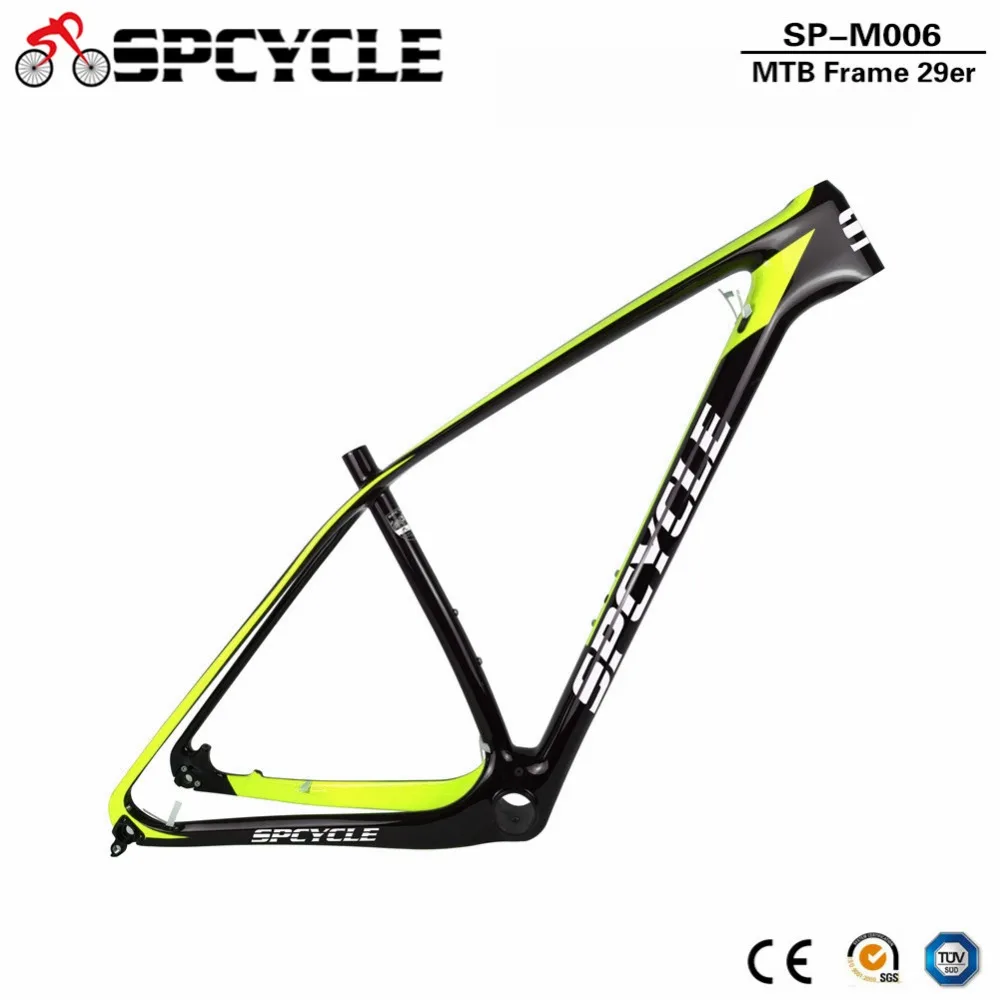 Spcycle 29er карбоновая рама для горного велосипеда 27,5 er карбоновая Передняя Велосипедная вилка рама 142*12 мм через ось и 135*9 мм QR 650B MTB велосипедная Рама