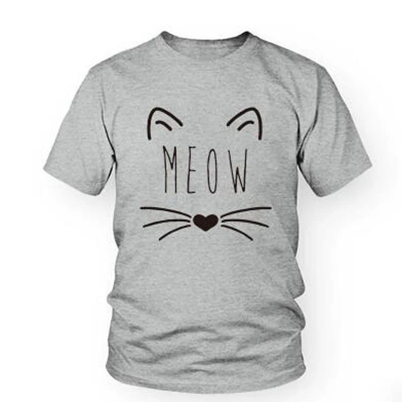 

Kawaii Meow Cat Kitty Women T Shirt 2018 Summer Hot Cotton Short Sleeve Funny T-Shirt Pink Kpop Harajuku Tops Tees Lady Female