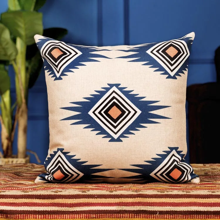 Новый Винтажный чехол для подушки в стиле ретро Aztect хлопковый и льняной домашний