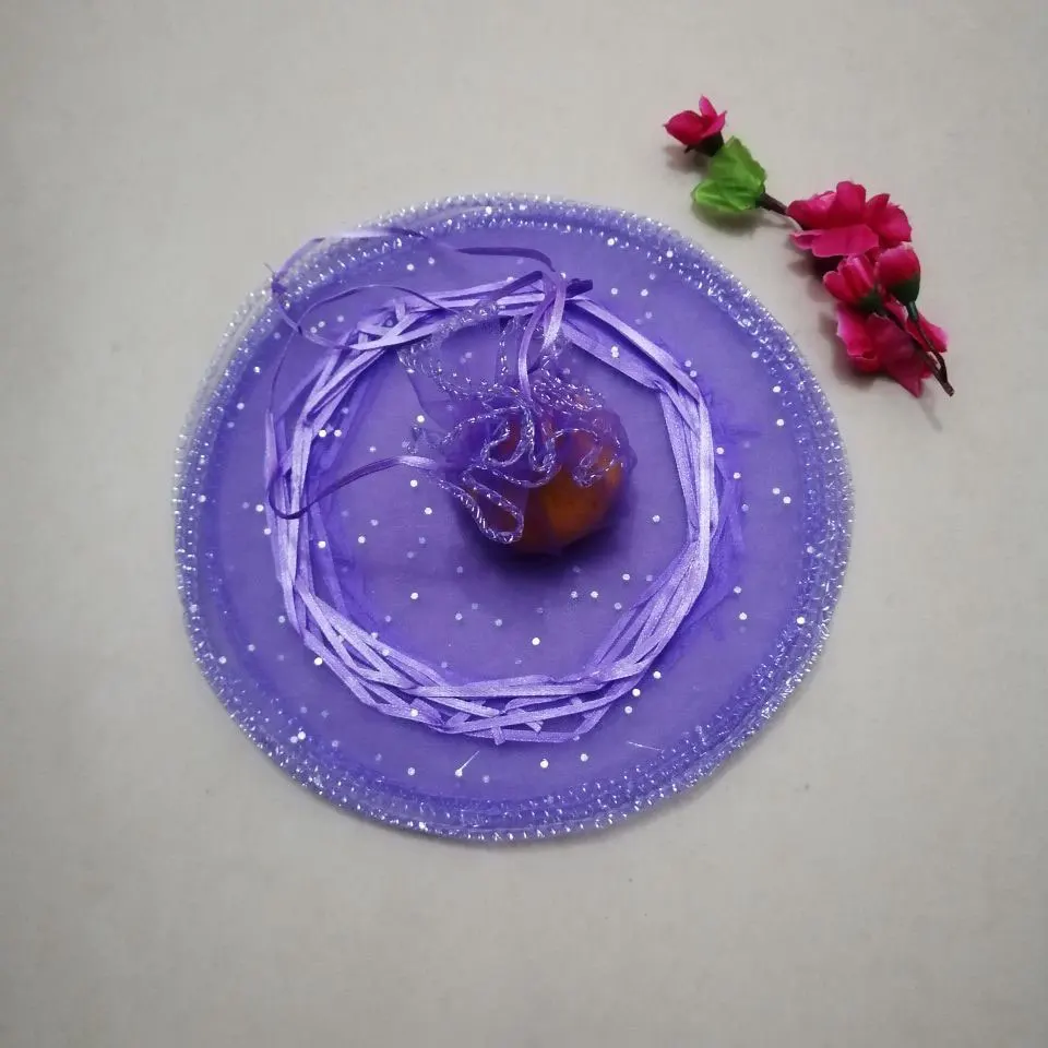 Мешочки из органзы на шнурке для украшений круглые мешочки демонстрации