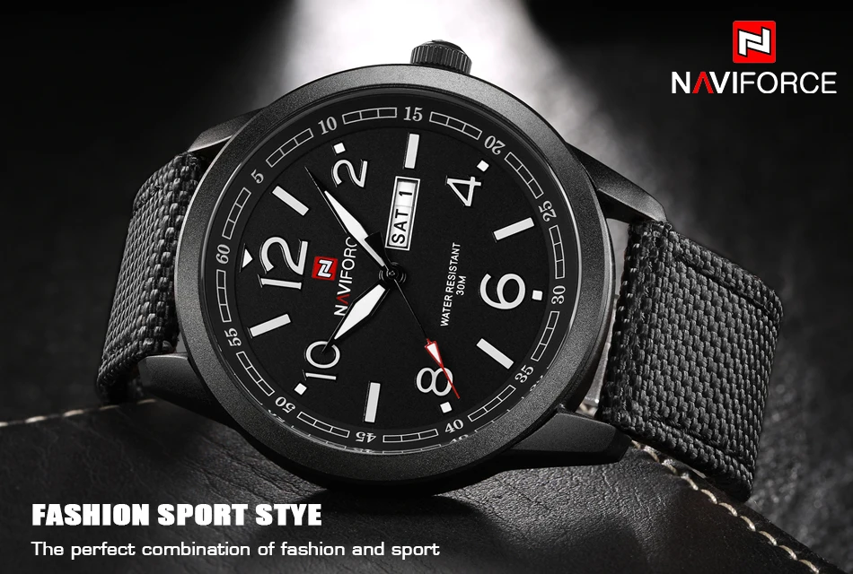 Новые часы naviforce модные мужские топ брендовые роскошные мужские s нейлоновый ремешок наручные часы Мужские кварцевые спортивные часы relogio masculino