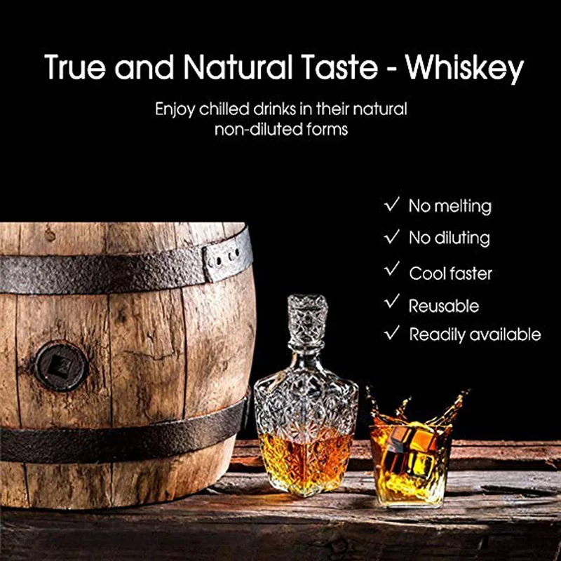 Высокое качество многоразовые камни из нержавеющей стали для Виски каменные