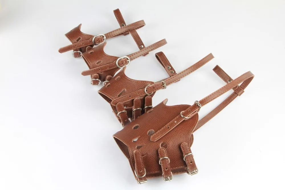 WALFOS 4 размера!!! 2016 новый высокое качество кожаный намордник любимчика собаки