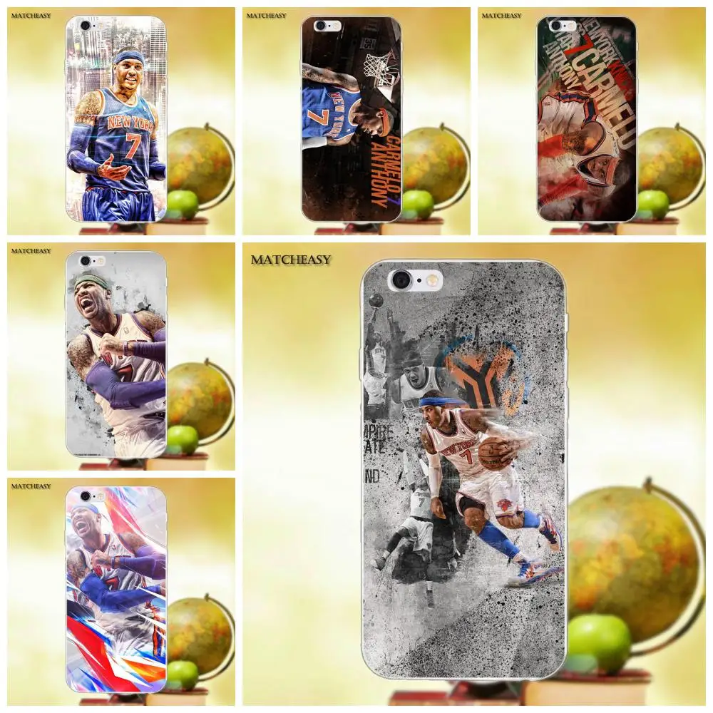 Защитный чехол из ТПУ Carmelo Anthony Melo 7 для Apple iPhone X XS Max XR 4 4S 5 5C SE 6 6S 8 Plus