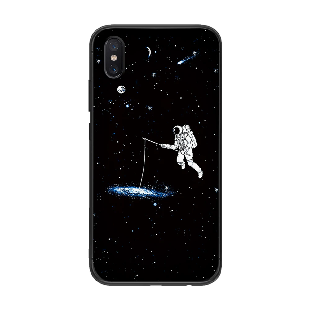 Мягкий чехол из ТПУ с изображением космонавта на Луне для Xiaomi Redmi Mi6 8 9 A1 A2 F1 Plus 5/5 M8
