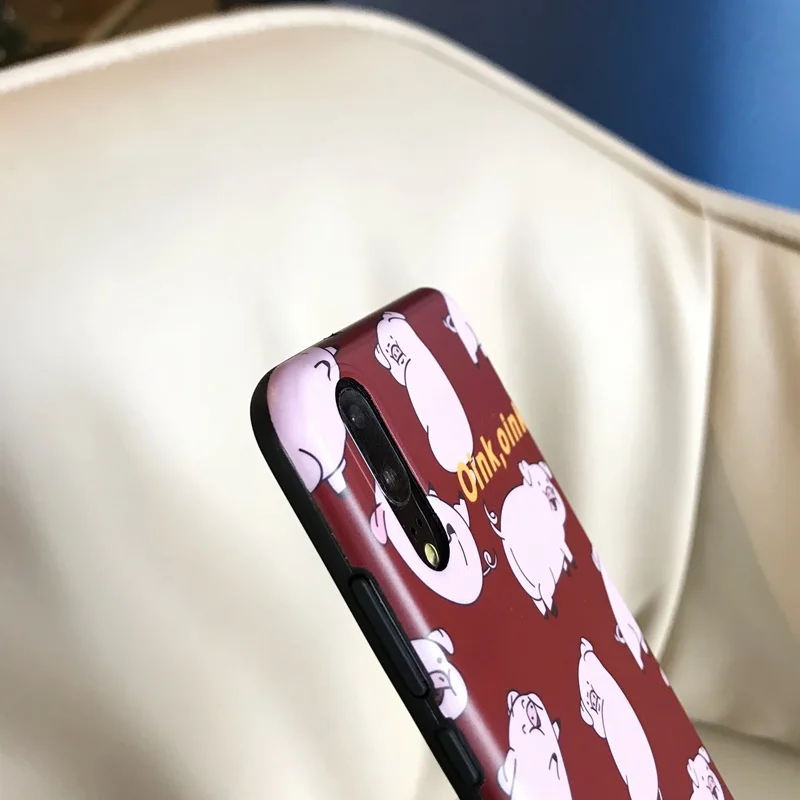 STROLLIFE Cute Cartoon Pig Case for Huawei P20 pro Mate 20 Funny Looking Back Pattern Cover Honor 9 10 Nova3 3i Soft Shell |