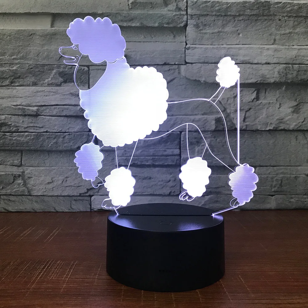 Affan Hound LED ночные лампы кокер спаниель собака бульдог 3D акриловая 7 видов цветов