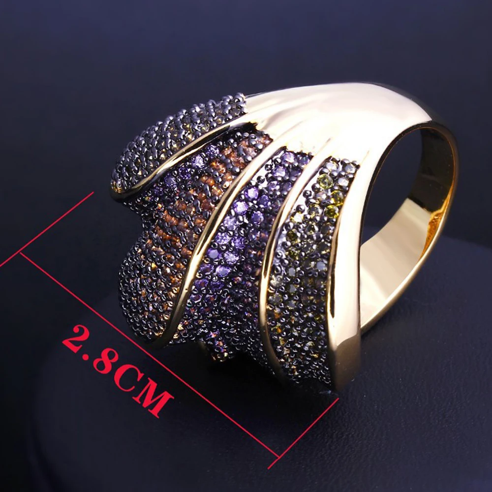 Новое поступление кольца для женщин многоцветное медное кольцо с кубическим