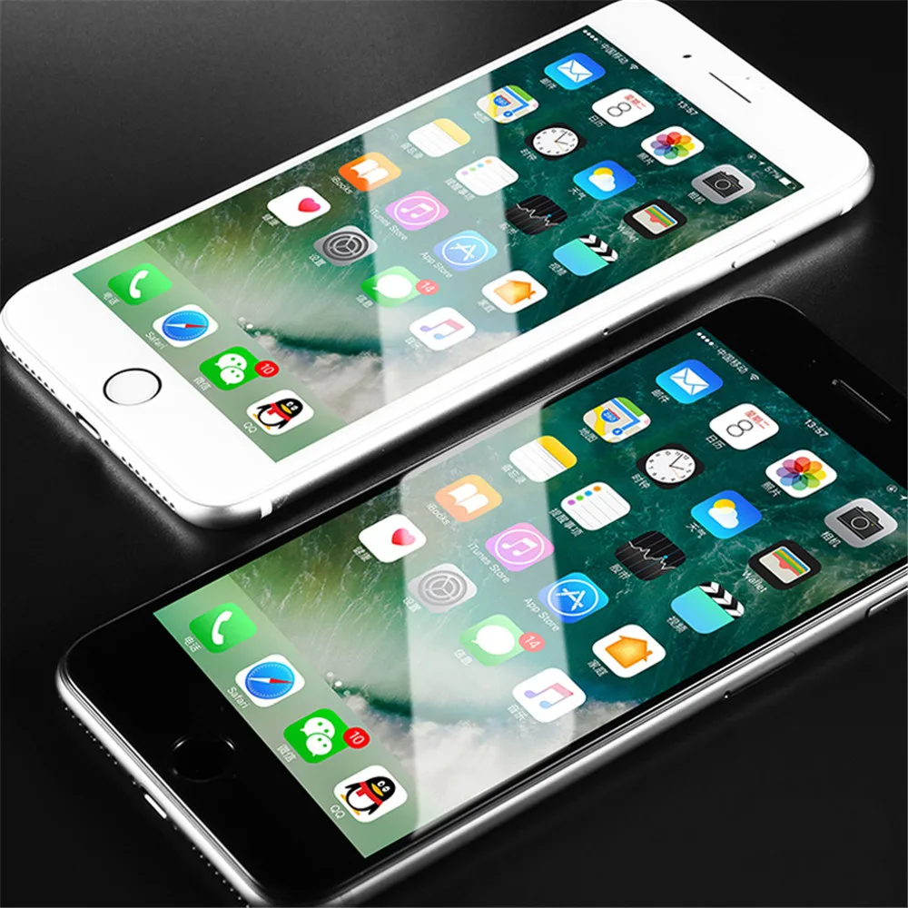 IMIDO 2 шт 5D закаленное стекло с круглыми закругленными краями для iPhone 6 6s 7 8 Plus