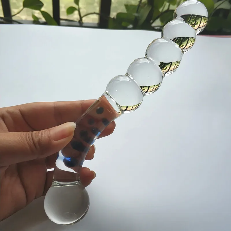 glass dildo artificial penis dick crystal anal bead butt plug prostate massage masturbate Sex toy for adult women men gay |