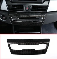 carbon fiber style abs center console volume mode panel cover trim for bmw 2 series f45 f46 218i 2015 2018 car accessories