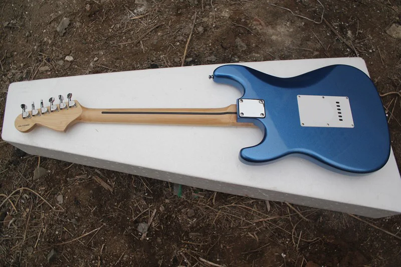 Клен Scalloped гриф Винтаж Металл синий гитара Ингви мальмстина большая голова ST