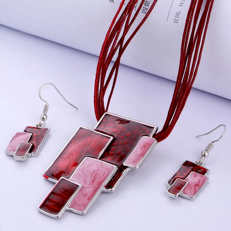 Набор сережек с подвеской в индийском стиле новые дизайнерские геометрические