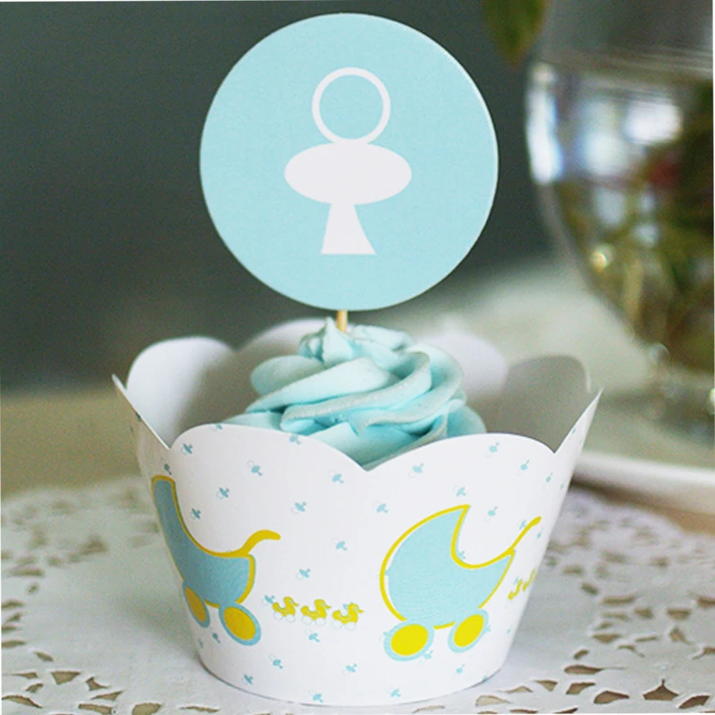 24 шт./лот детская корзина лошадь День рождения кекс обертки Toppers Детские вечерние