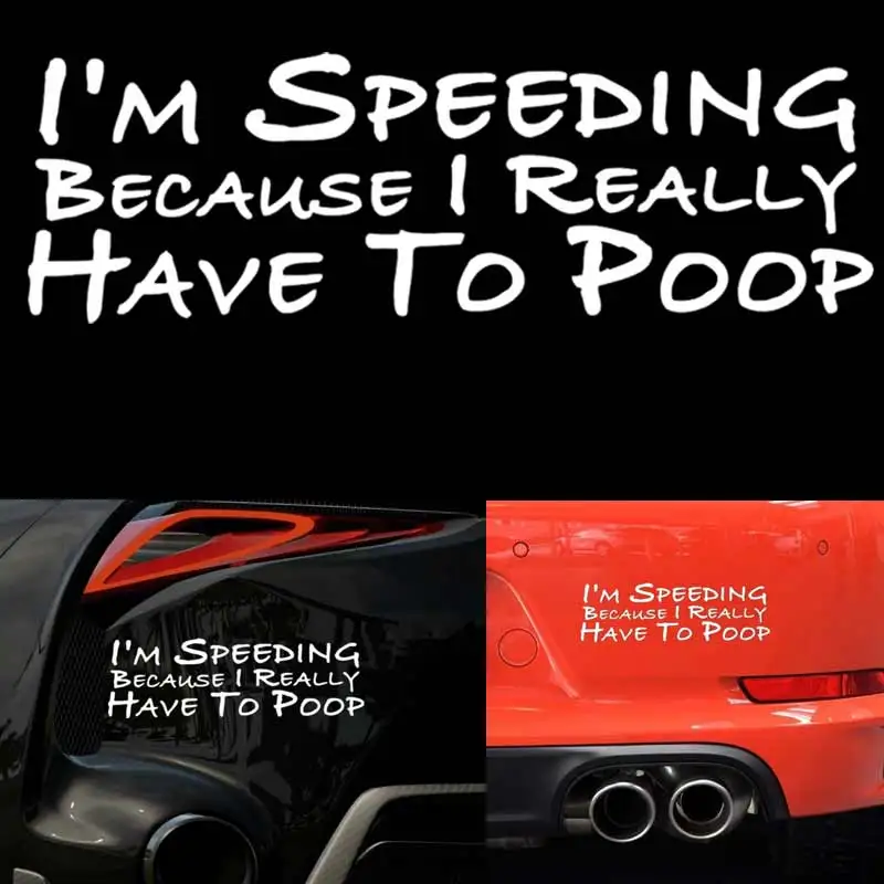Новые забавные наклейки для автомобиля &quotI'm Speed потому что мне действительно