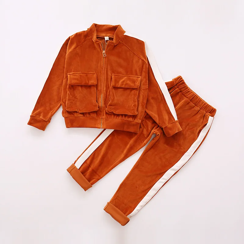 Бесплатная доставка комплект для девочек осень 2017 г. Новый Личность Мода хит цвет