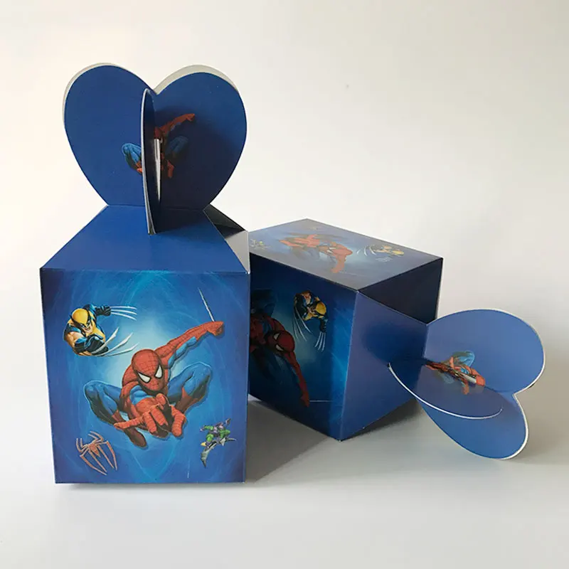 12 шт мультфильм паук Герой конфеты коробка Дети День рождения украшения