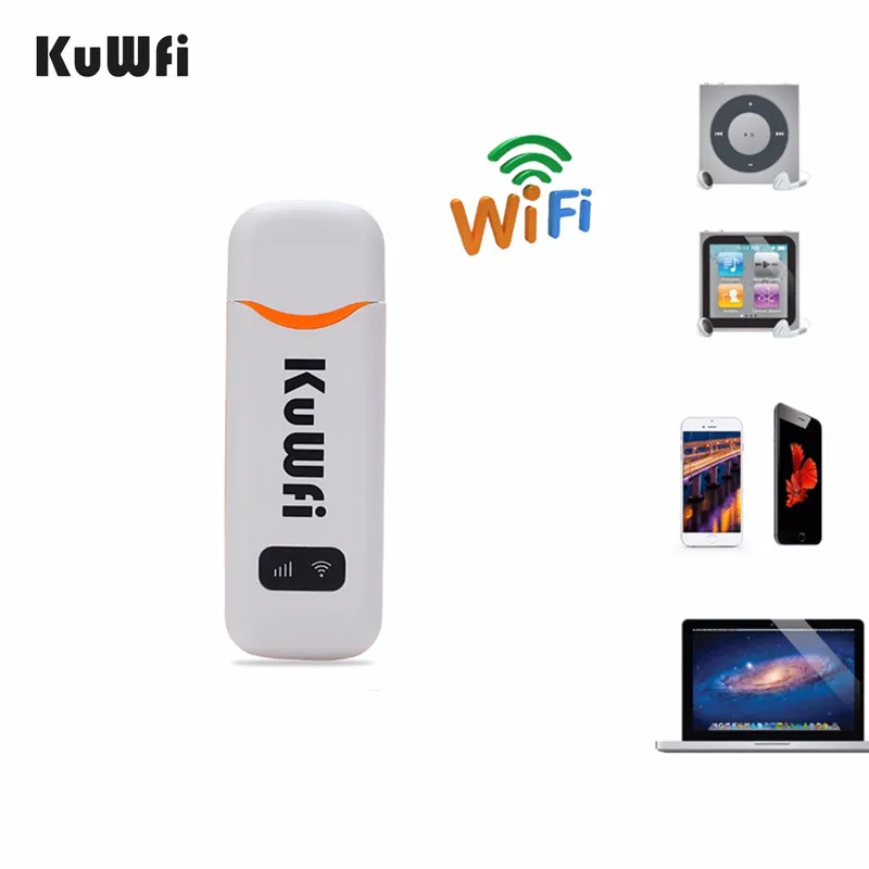 

KuWfi 4G модем разблокирован 4G LTE USB ключ 100 Мбит/с FDD/TDD/WCDMA беспроводной маршрутизатор USB 2,0 автомобильные Wifi роутеры Встроенная 2dbi антенна