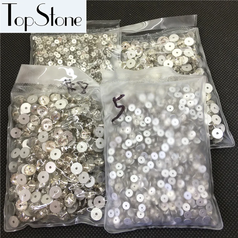 Набор украшений TopStone Lochrose прозрачные стразы с одним отверстием размер 3 мм 4 5 6 8