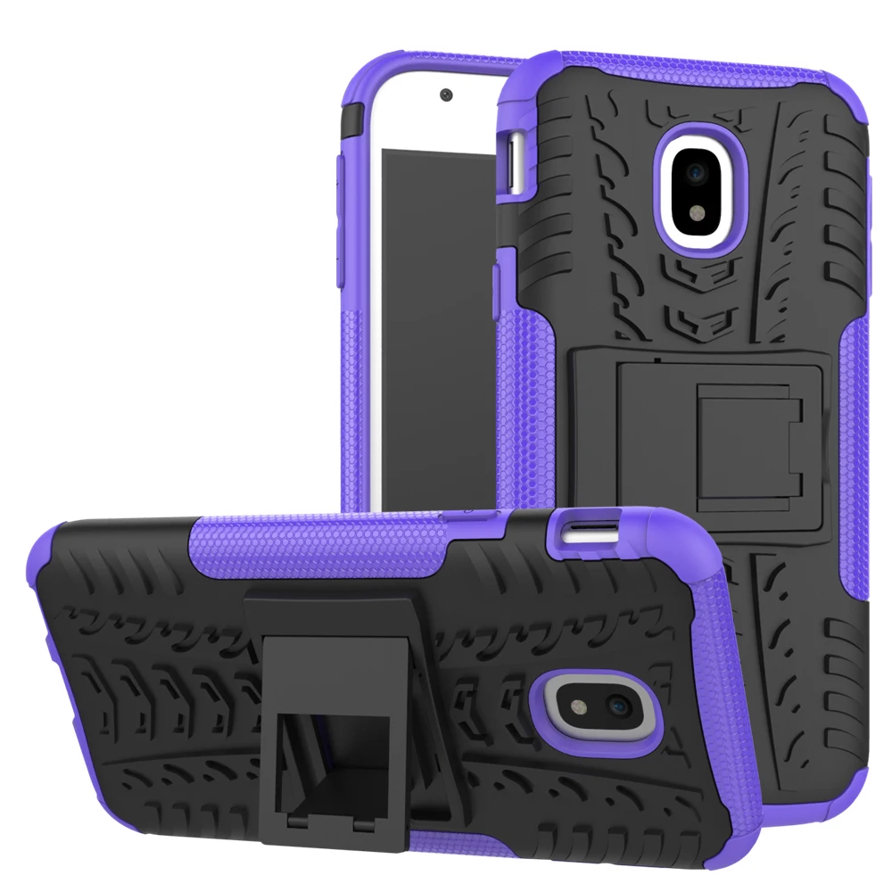 Для samsung Galaxy A3 A5 A7 J3 J5 J7 Pro J2 Prime J4 J6 J8 A6 A8 S9 S8 Plus Note 8 9 чехол бронированный жесткий чехол силиконовая крышка для PC - Цвет: Фиолетовый