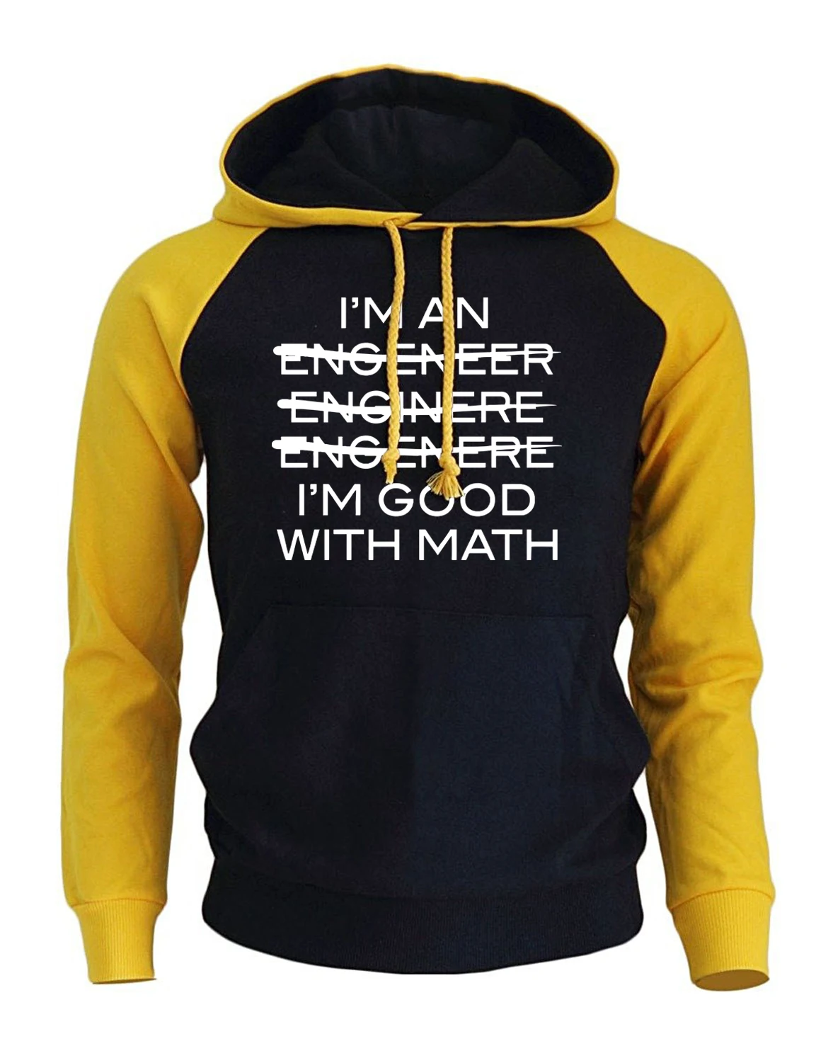 I'm An Engineer I'm Good At Math толстовка с текстовым принтом для мужчин Горячая куртка распродажа осенне-зимний флисовый пуловер с капюшоном реглан