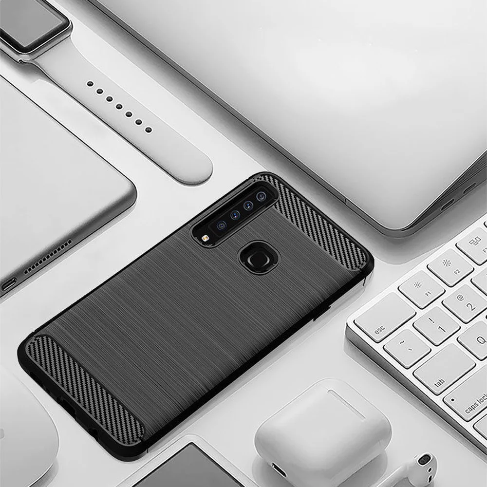 Углеродного волокна мягкая ТПУ Гибридный чехол-Броня с эффектом потертости