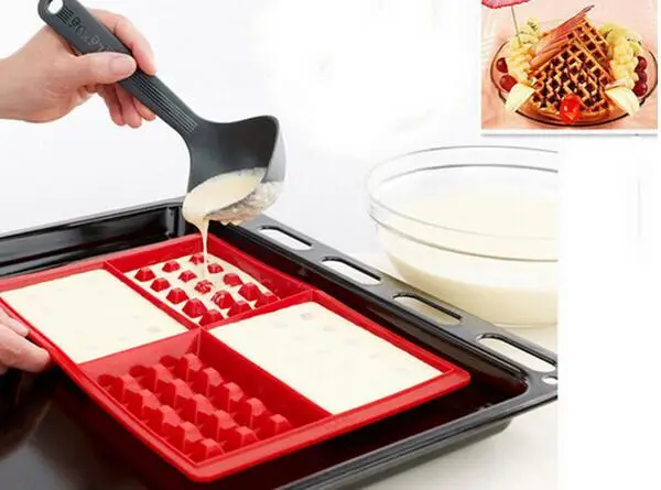 Силиконовая форма Nestle для вафель выпечки печенья в микроволновой печи