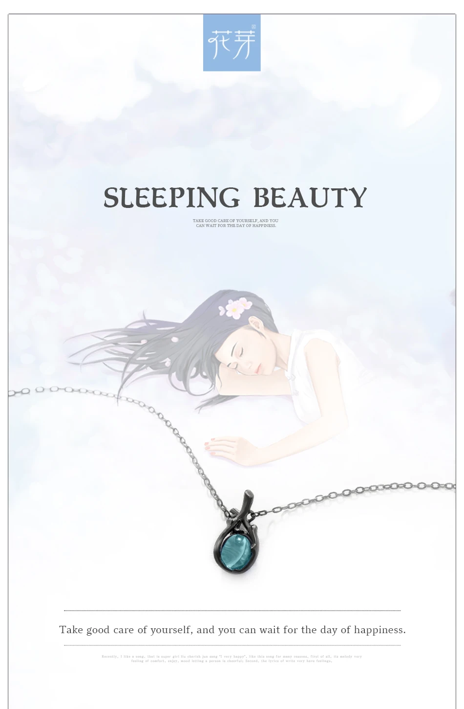 Thaya Original Design Sleeping Beauty Necklace S925 Silver Handmade Crystal Short Collarbone Chain Jewelry Gift