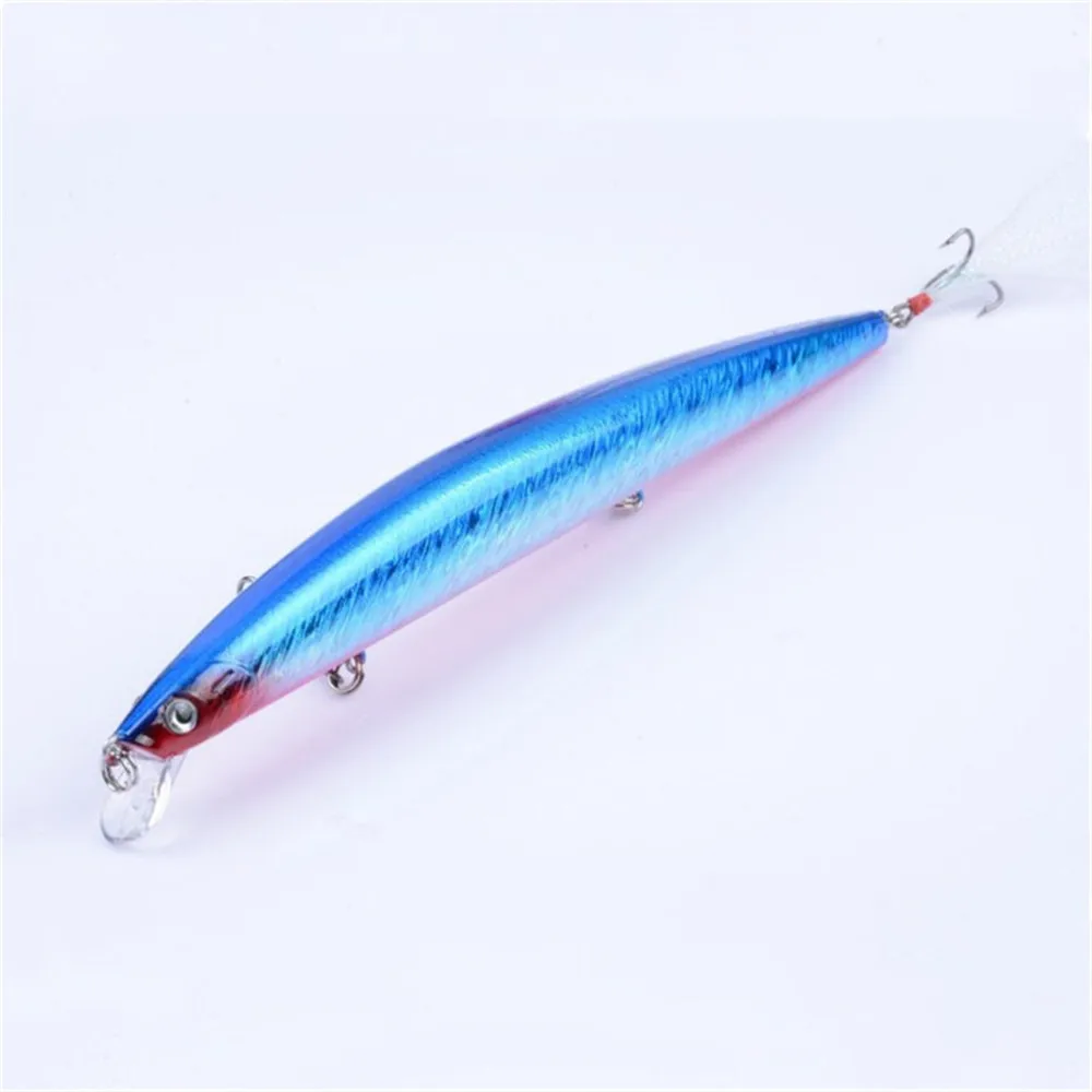 FISHINAPOT 1 шт. длинная большая рыболовная приманка в виде гольяна 18 5 см/22 г с перьями