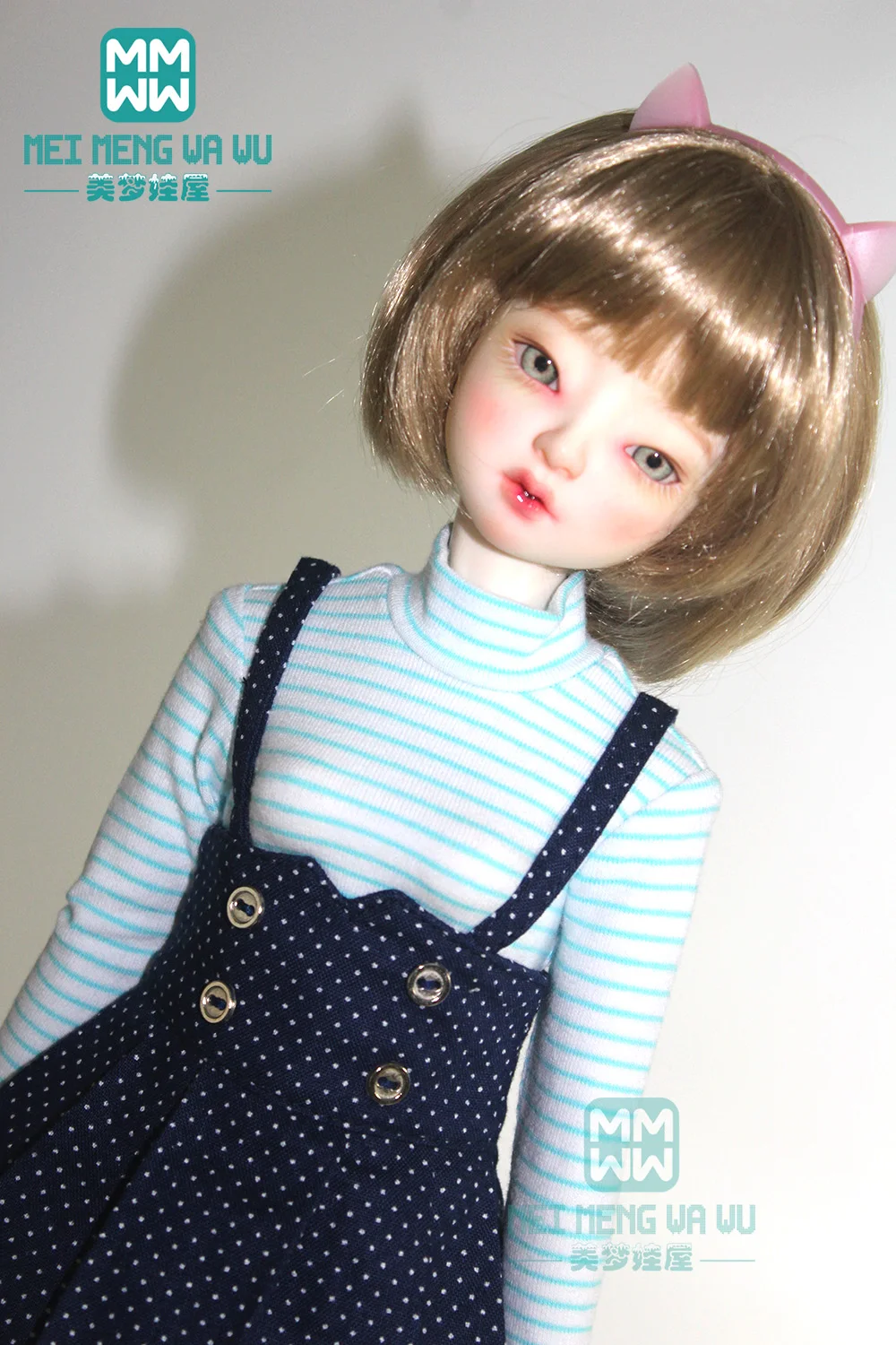 Одежда для куклы подходит 43 см MSD 1/4 BJD кукла полосатая длинная футболка и плиссированная юбка