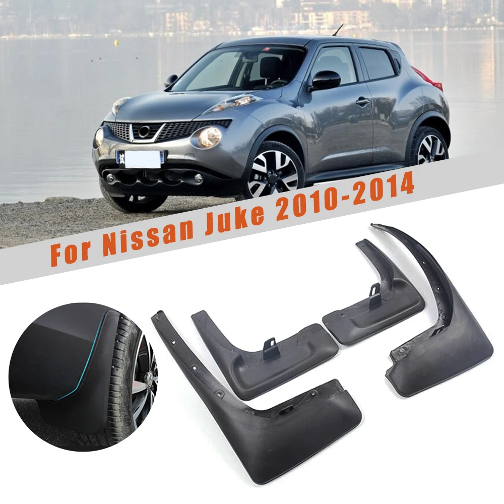 Передние задние брызговики для Nissan Juke 2010- для крыла Брызговики безопасности светоотражаПредупреждение Брызговики автомобильные аксессуары 4 шт