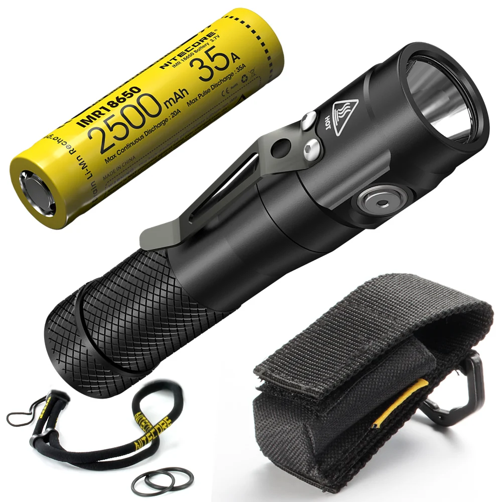 with IMR 2500mAh 35A NITECORE 1800 LMs светодиодный фонарик EC30+ IMR18650 батарея Водонепроницаемый Открытый Кемпинг Рыбалка Поиск яркость портативный фонарь - Испускаемый цвет: with IMR 2500mAh 35A