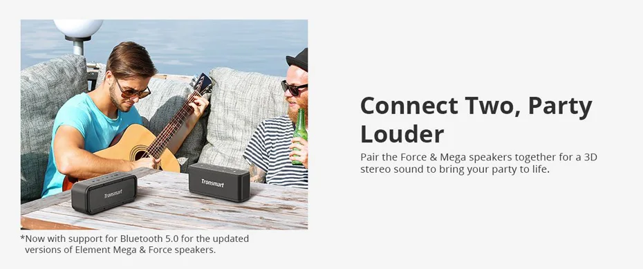 Tronsmart Force Bluetooth 5,0 динамик IPX7 водонепроницаемый 40 Вт Музыка объемный открытый портативный динамик 15 ч воспроизведение сабвуфер NFC