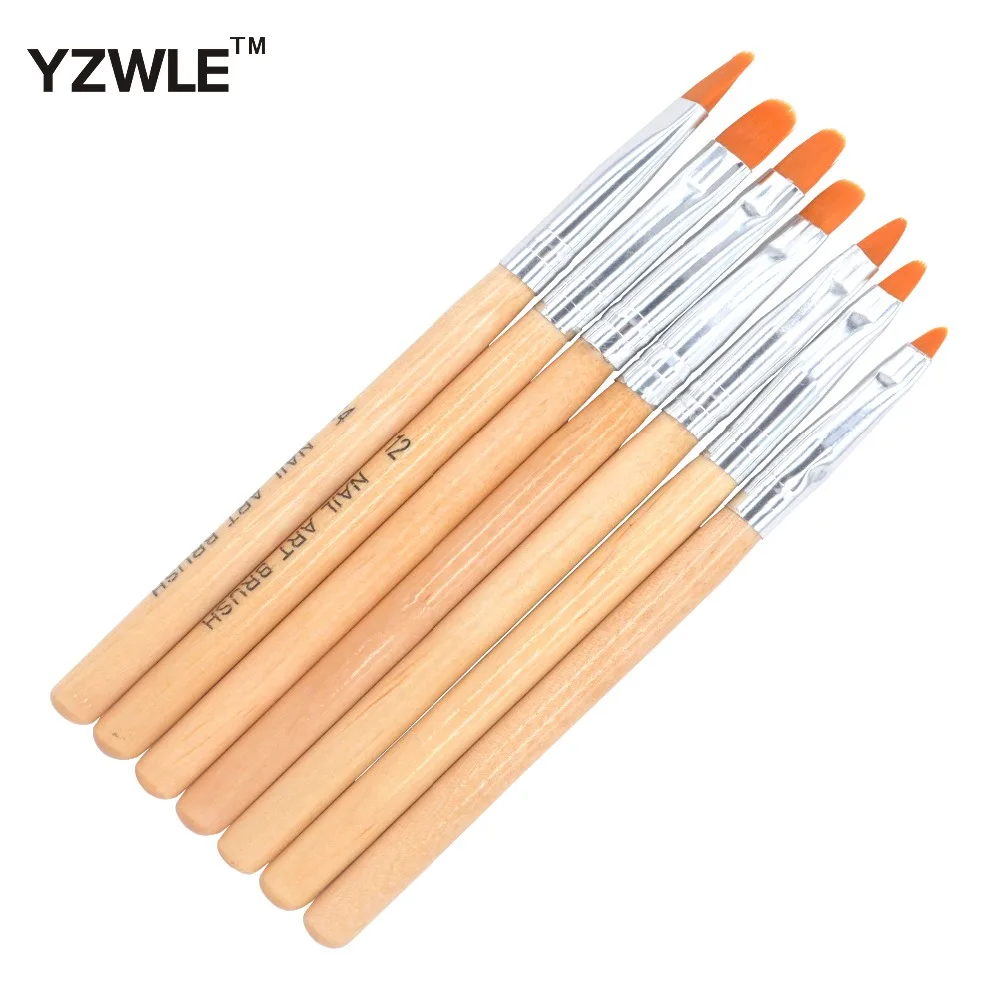

New 7Pcs/Pack Nail Brush Set Crystal Nail Polish Brush Kits Nail Tips Brushes Hot Selling 23