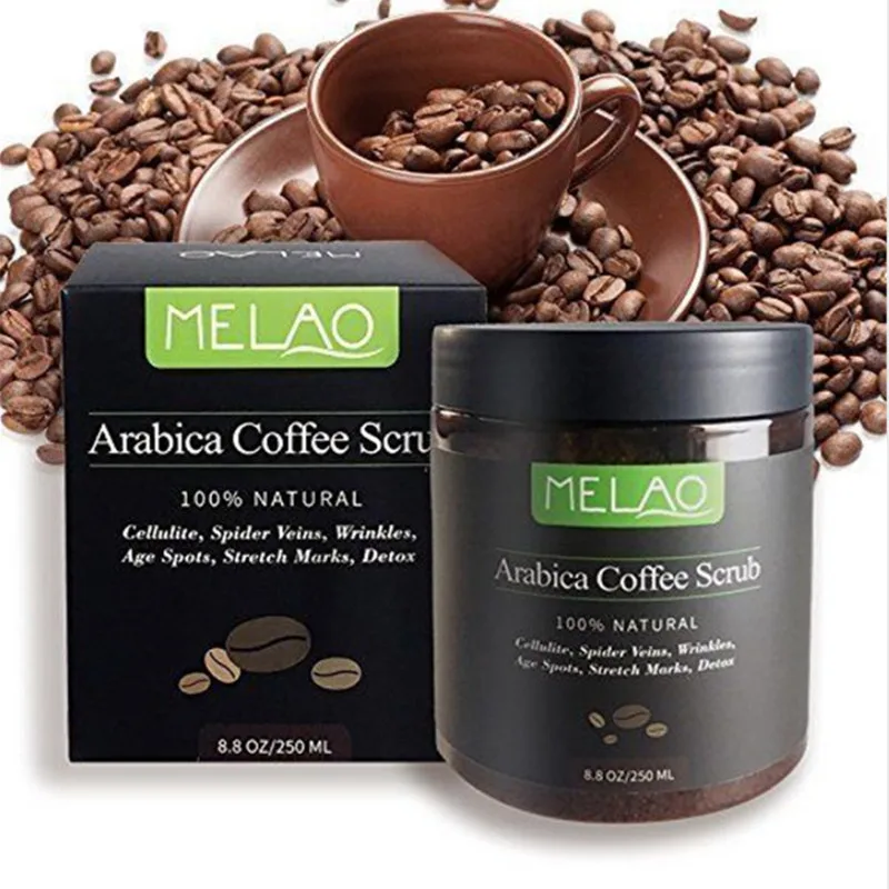 MELAO Arabica кофейный скраб натуральный кокосовое масло скраб для тела отшелушивающий отбеливающий влагу уменьшающий целлюлит уход за кожей 250 мл F
