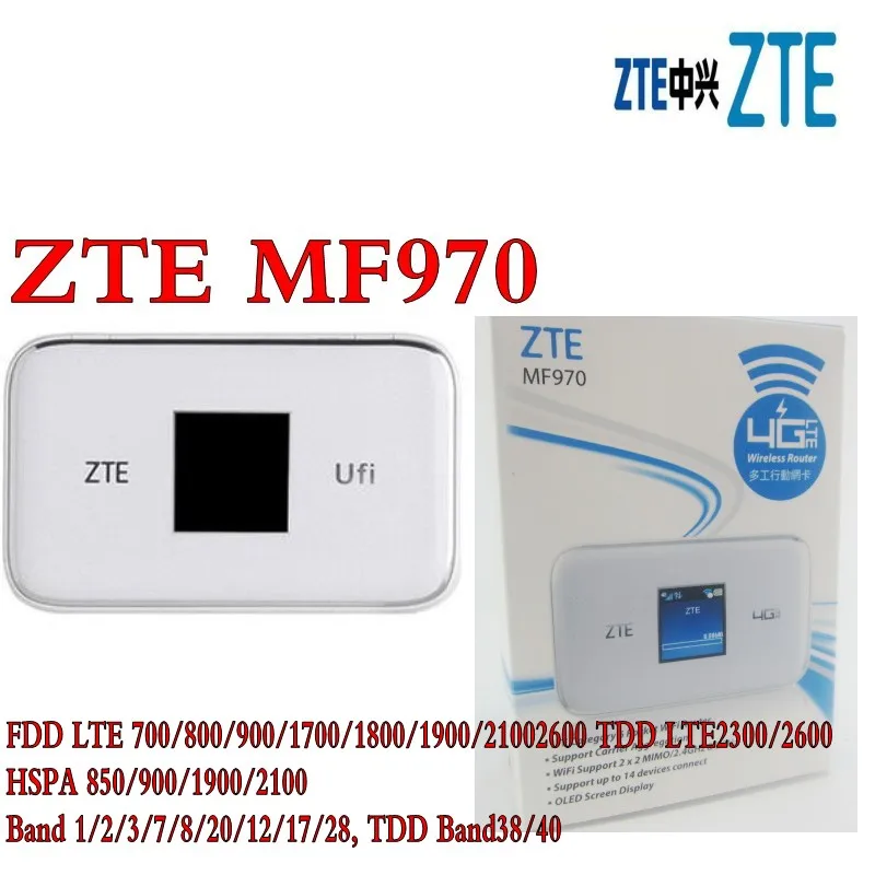 Разблокированный ZTE UFi MF970 LTE pocket 300mbps 4g dongle Мобильная точка доступа Cat6 Мобильный Wi