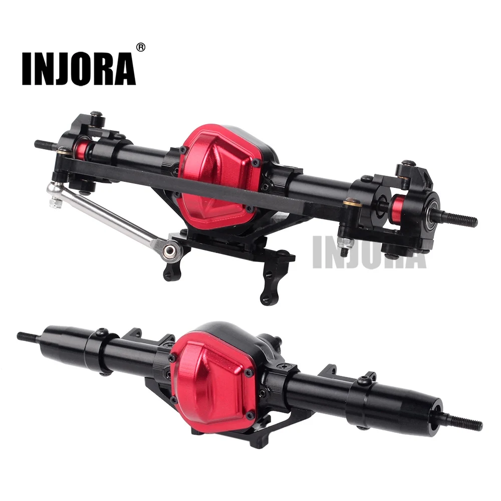 Front and Rear INJORA CNC Металл RC автомобиль передний/задний мост для осевой SCX10 1:10 RC Гусеничный автомобиль Запчасти для обновления - Цвет: Front and Rear