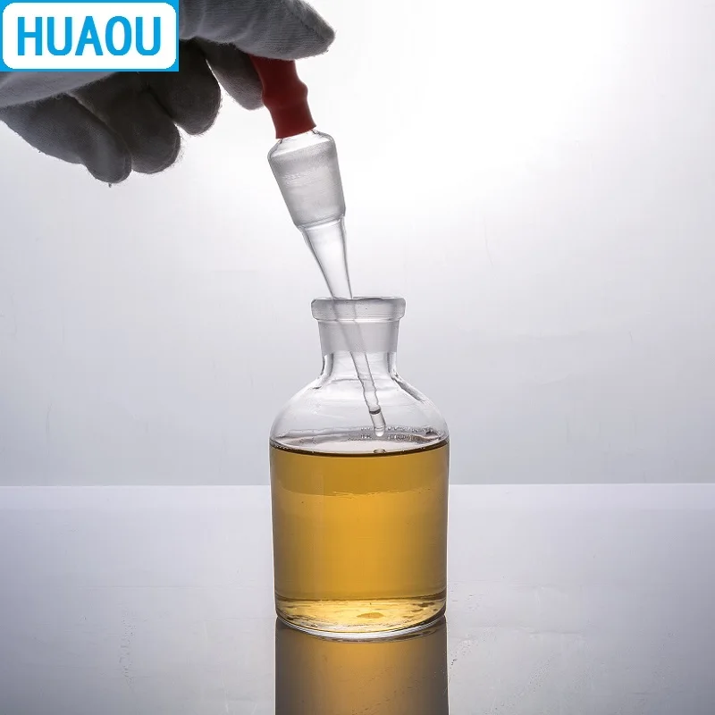 HUAOU 125 мл бутылка для капель прозрачное стекло с заземлением в пипетке и латексной
