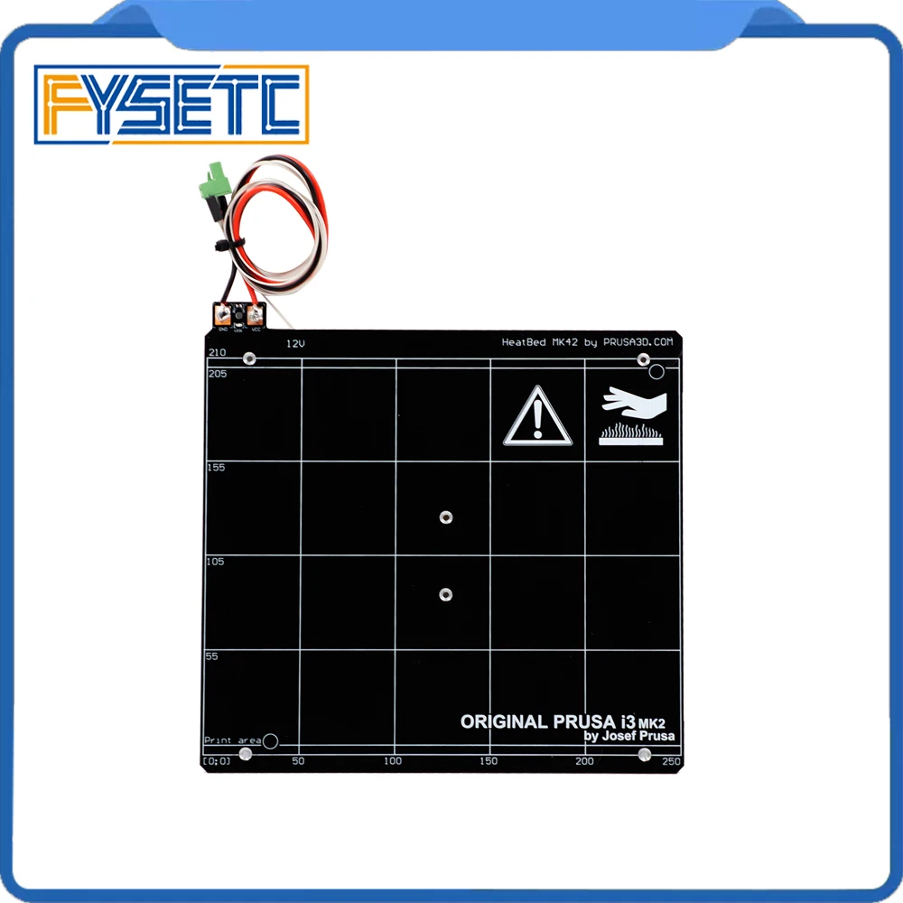Prusa i3 MK2 MK2S 3d принтер кровать с подогревом алюминиевый сплав клон 255X235 мм + резистор