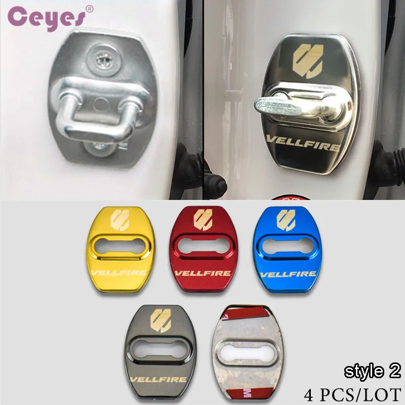Ceyes Auto Door Lock Covers Car Styling Case For Toyota Vellfire Avensis Alphard Auris Yaris Car-Styling Badge Accessories | Автомобили и