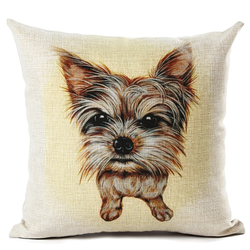 Лидер продаж большой головой собаки с белье хлопок площади Домашний декор Пледы