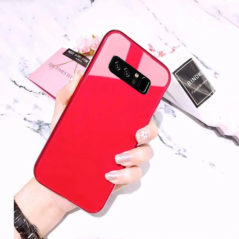AmzBoon Magneto Magnetic Adsorption metal case For Samsung Galaxy S9 S8 Plus luxury tempered glass cover Note 8 | Мобильные телефоны