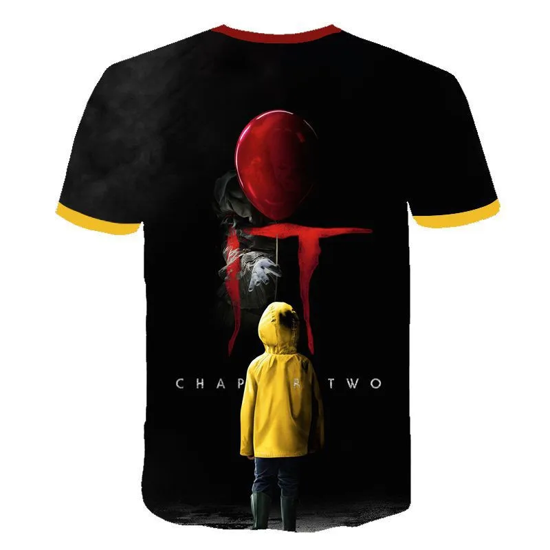 Лето, новинка, хип-хоп, Стивен Кинг's It, 3D принт, футболка для мужчин/женщин, рпг стиль, футболка, террор, клоун, повседневные топы